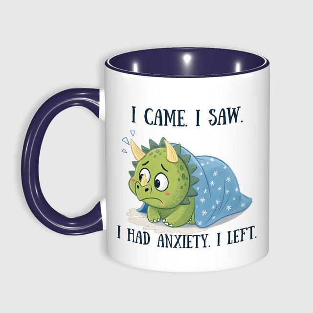 Funny Dinosaur Quote Coffee Mug for Introvert Birthday Gift