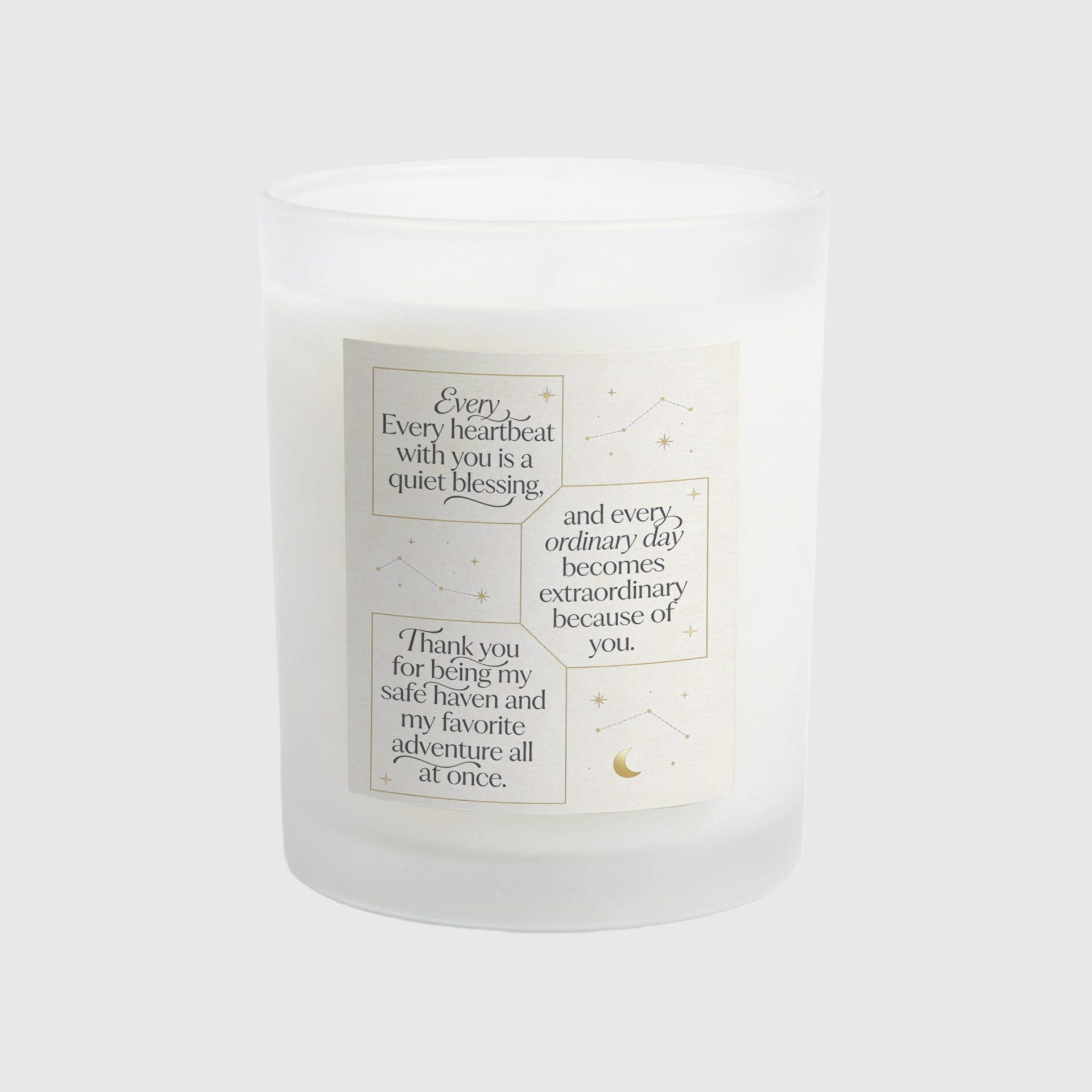 Pre-Made Will You Marry Me Hidden Message Frosted Glass Candle Romantic Proposal Gift