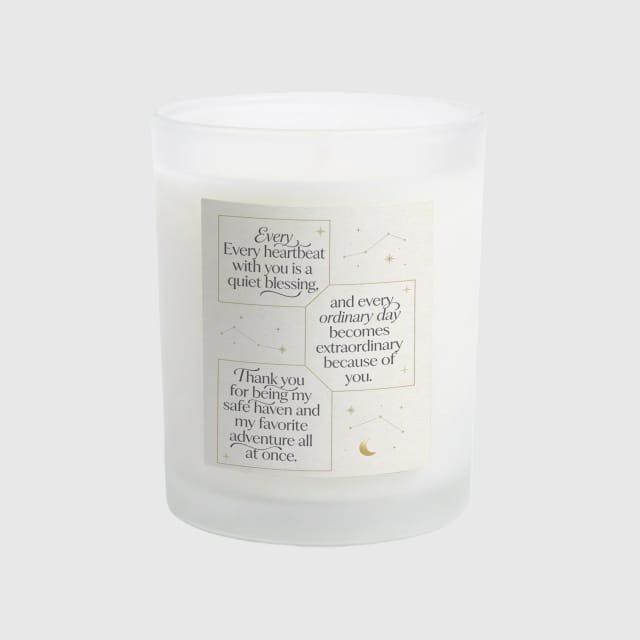 Pre-Made Will You Marry Me Hidden Message Frosted Glass Candle Romantic Proposal Gift