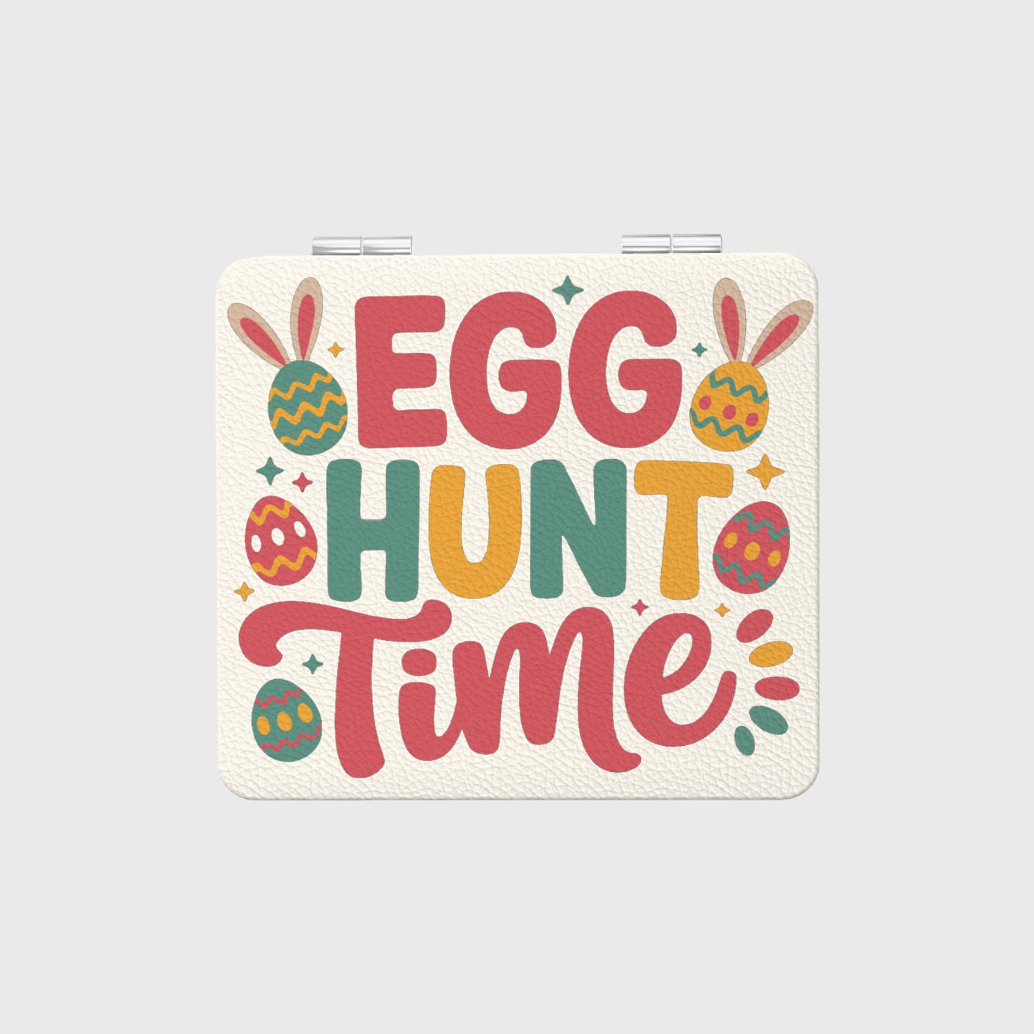 Easter Egg Hunt Square Pocket Mirror for Women Easter Gift