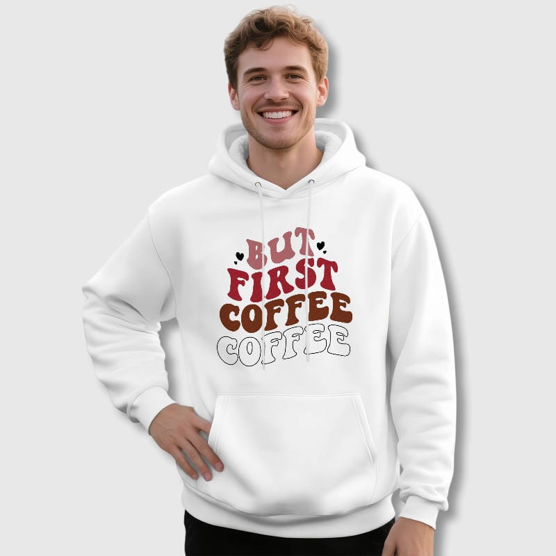 Retro Coffee Quote Hoodie for Coffee Lovers Daily Wear