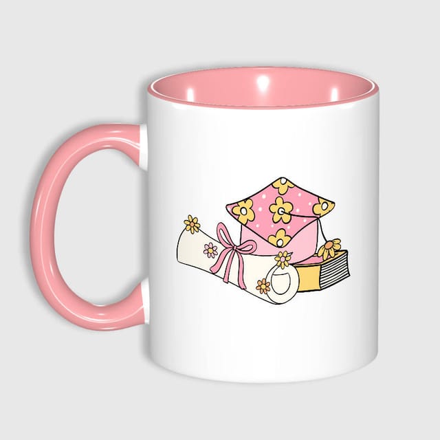 Floral Graduation 11oz Ceramic Mug for Graduates Gift