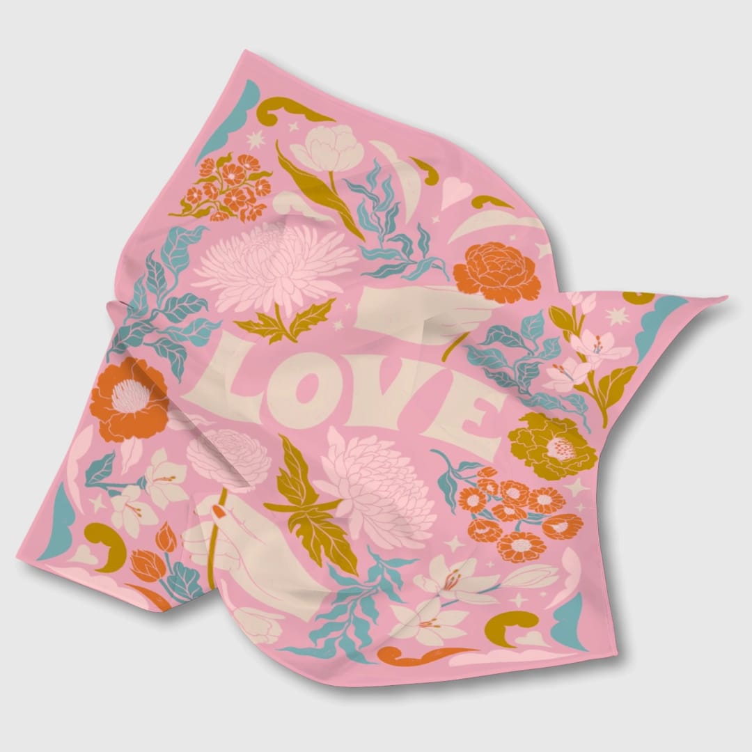 Custom All-Over Square Towel – Personalized Lightweight Square Scarf - 1