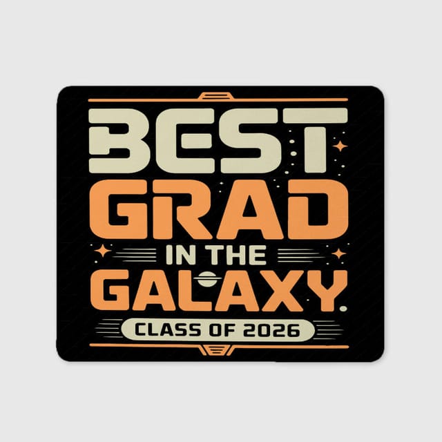 Galaxy Grad Quote Mouse Pad for 2026 Grads Graduation Gift