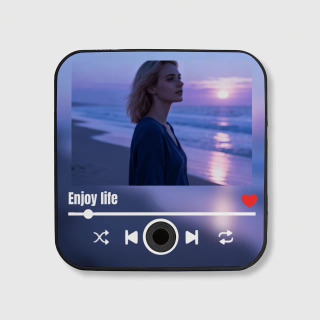 Personalized Beach Sunset Music Fridge Magnet for Music Lovers