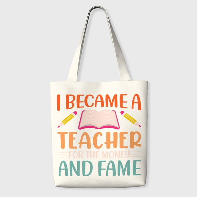 Funny Teacher Quote Tote Bag for Educators Back to School Gift