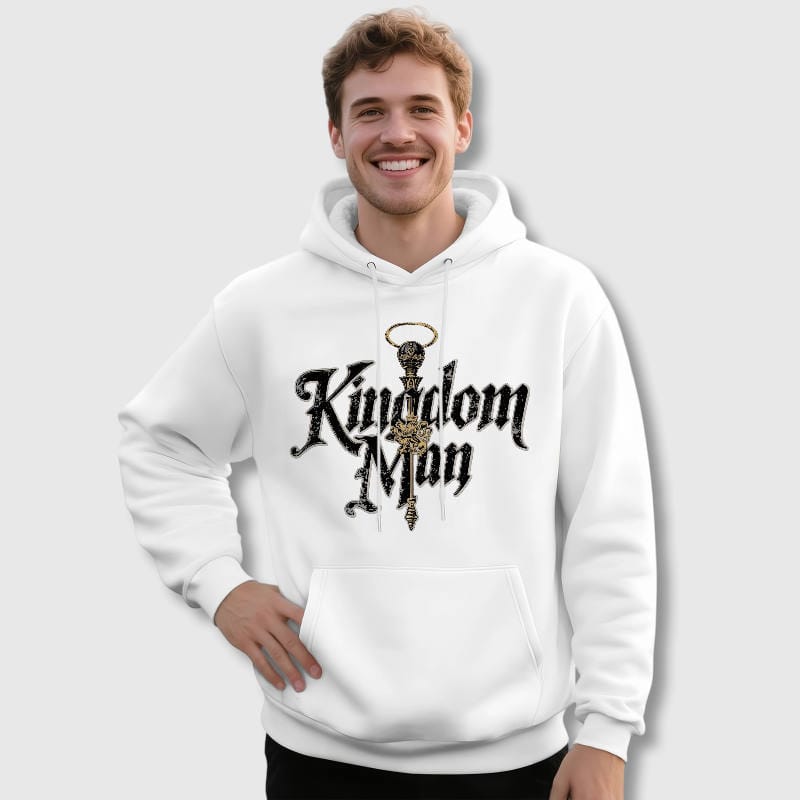 Kingdom Man Graphic Pullover Hoodie for Men Casual Wear