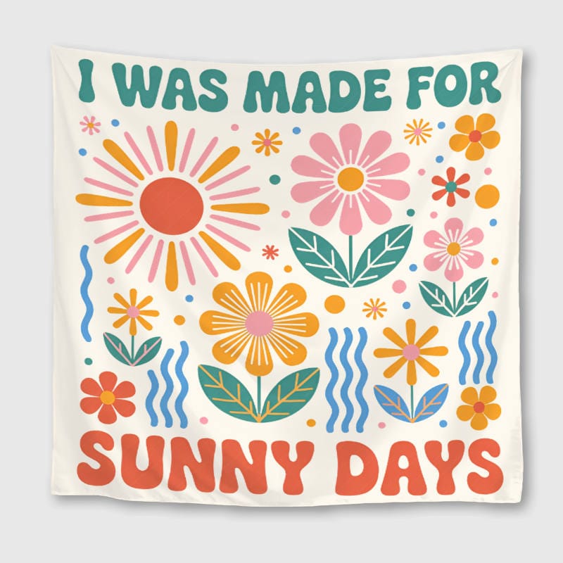 Groovy Floral Sunny Days Square Towel for Summer Daily Use