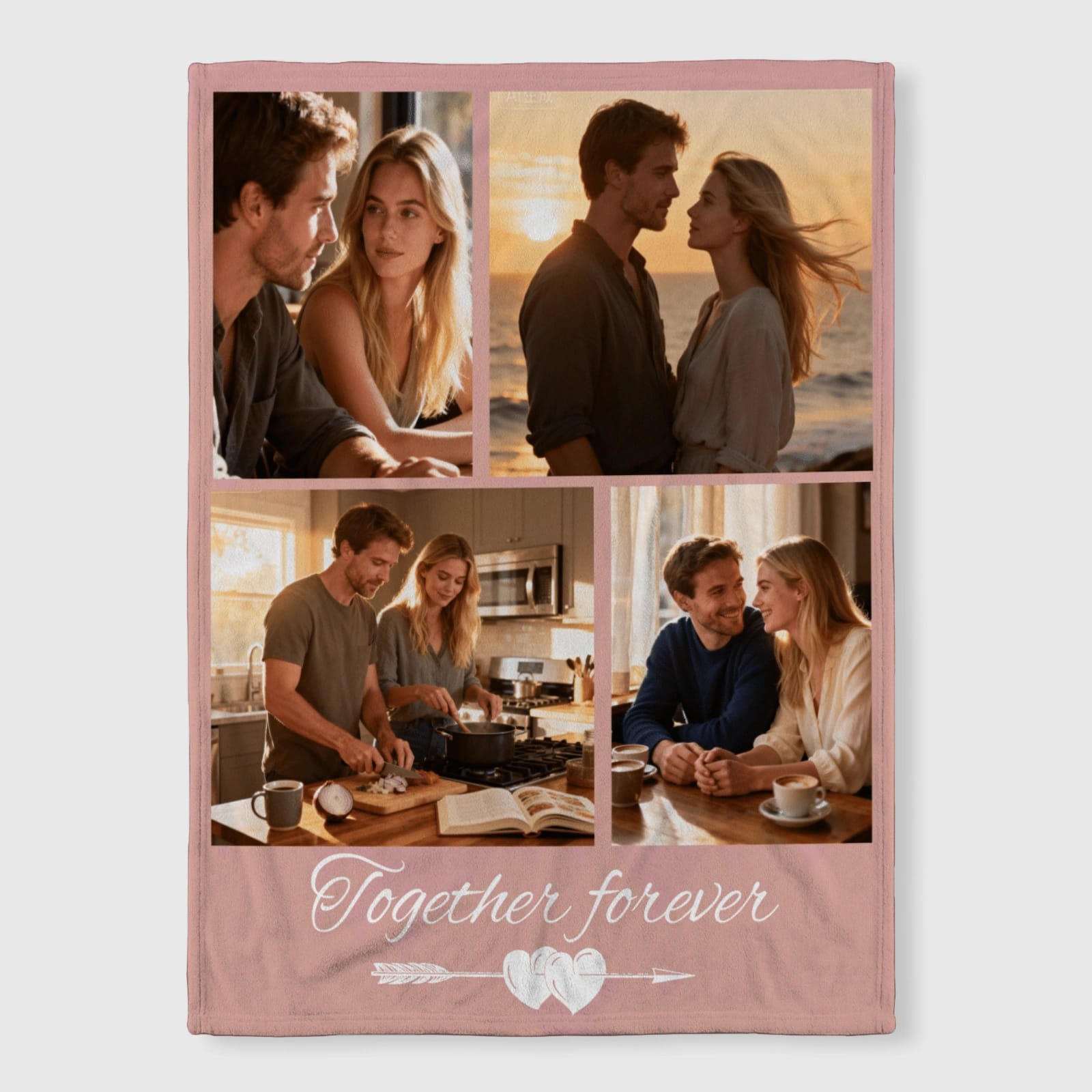 Custom Woven Blanket – Personalized Photo Throw with Fringe Edges, Soft Woven Fabric, Full-Print Picture Blanket for Sofa, Bed, Travel, Gifts, Home Décor