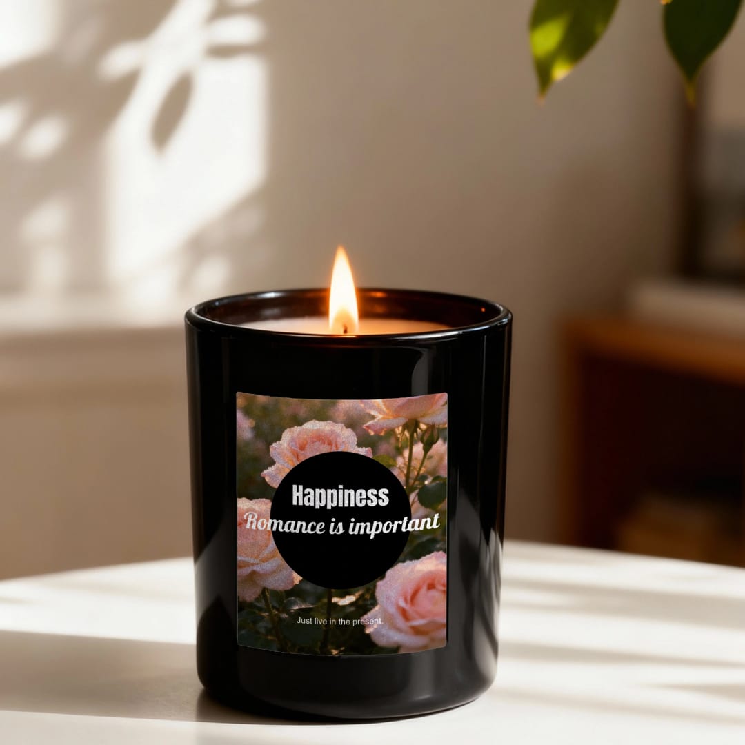 Personalized Hidden-Message Candle / Custom Sticker Candle (2pcs Set) - 1