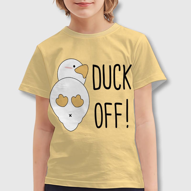 Funny Duck Pun Kids Short Sleeve T-Shirt for Daily Wear
