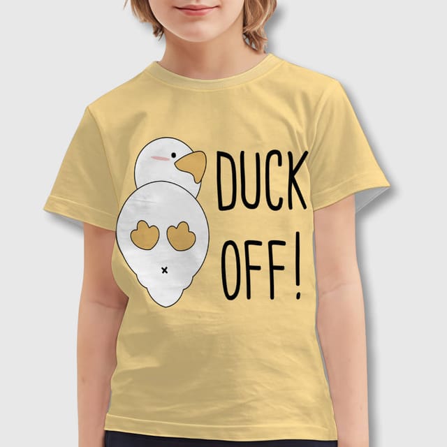 Funny Duck Pun Kids Short Sleeve T-Shirt for Daily Wear