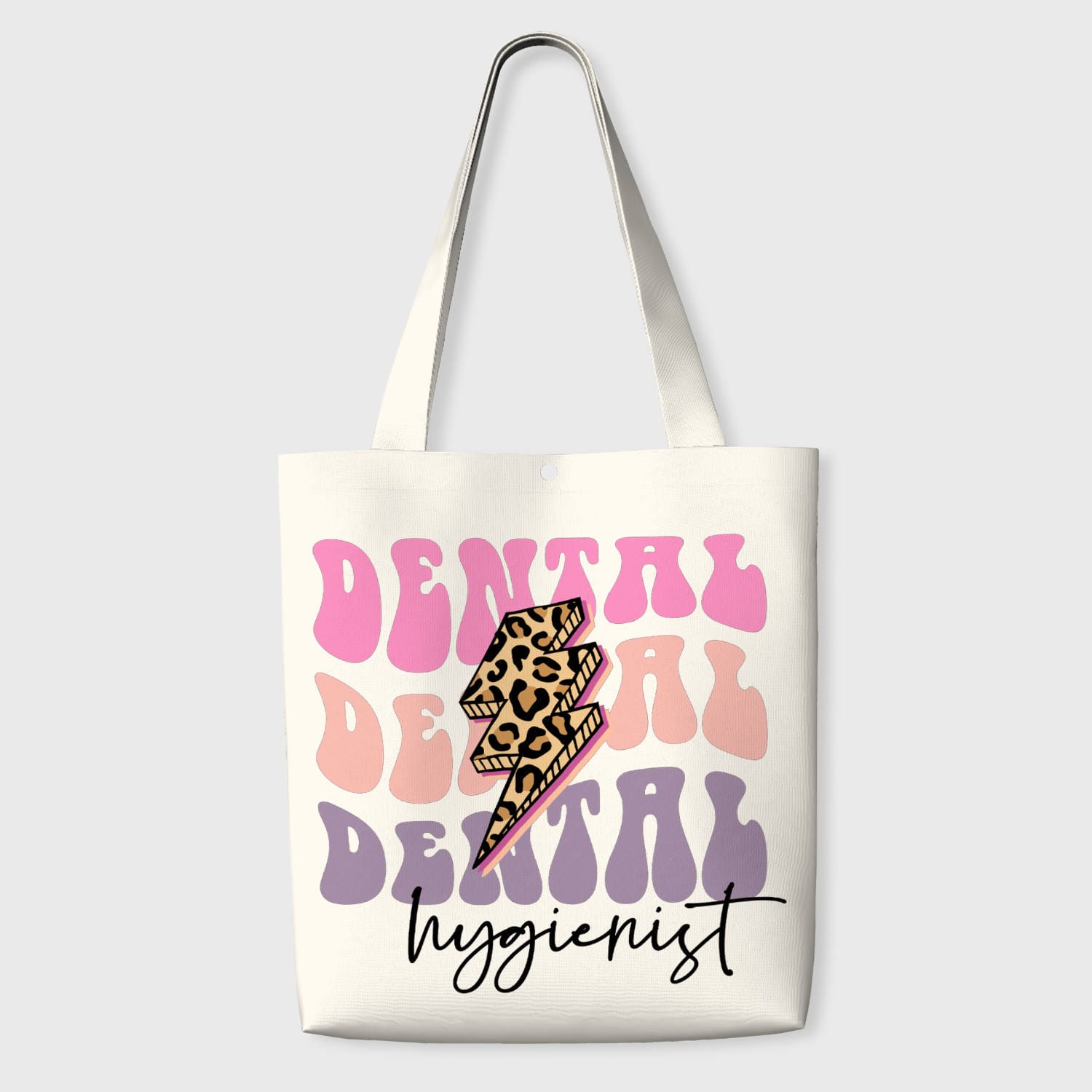 Leopard Lightning Print Tote Bag for Dental Hygienist Gift