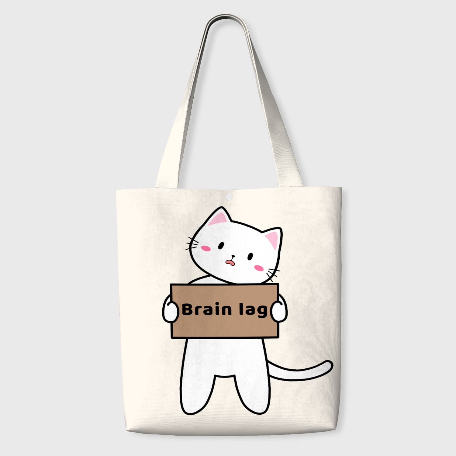 Funny Cartoon Cat Tote Bag for Cat Lovers Daily Use