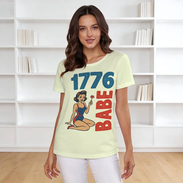 1776 Babe Retro Patriotic T-Shirt for Women 4th of July