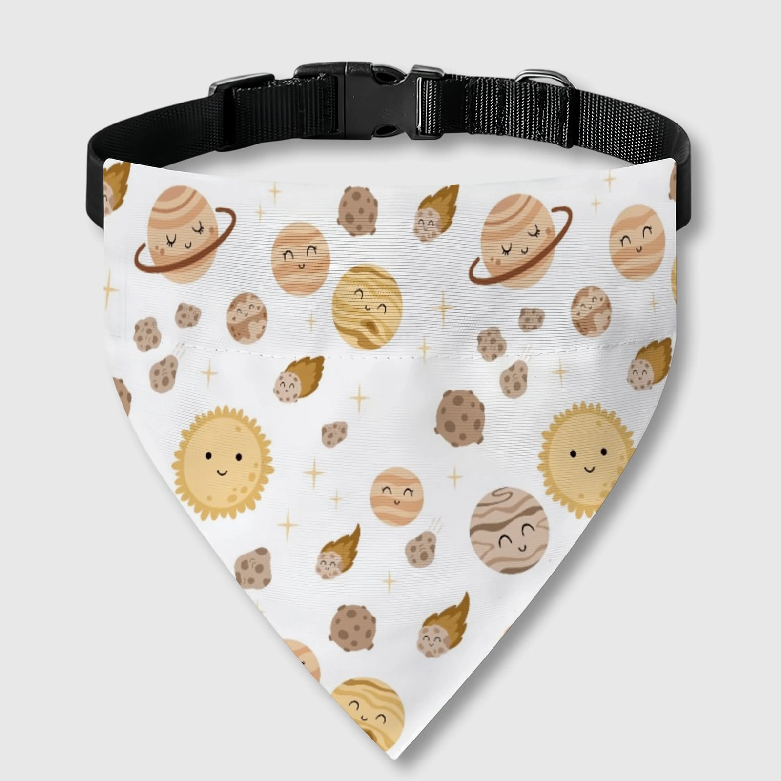 Cute Solar System Pet Bandana for Dogs Cats Daily Gift