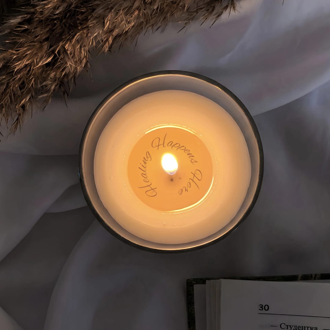 Personalized Frosted Glass Candle / Hidden-Message Candle - 1