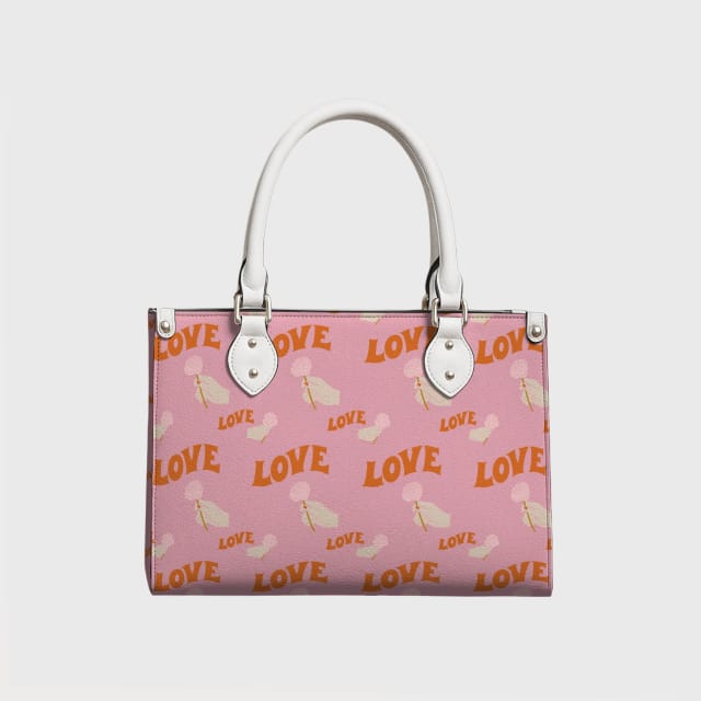 Love Floral Print Tote Bag for Women Daily Use & Gifting