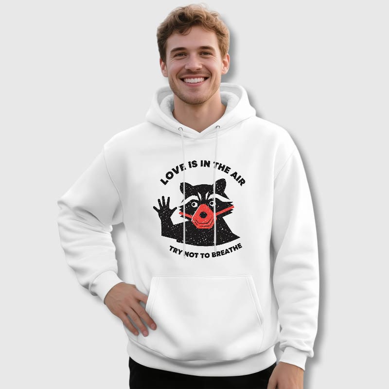 Funny Raccoon Quote Pullover Hoodie for Valentine's Gift