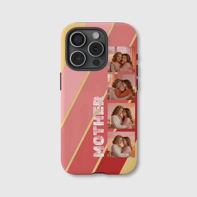 Custom 4 Photo Magnetic Phone Case for Mom Mother's Day Gift