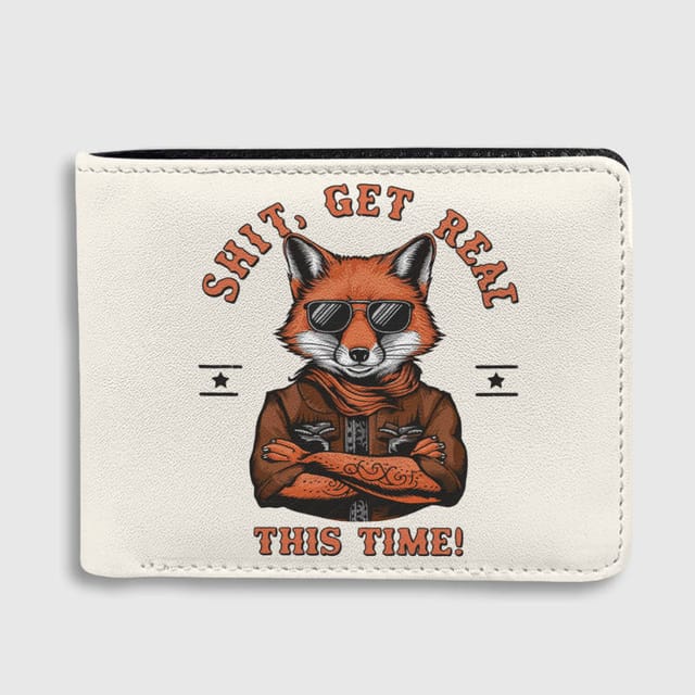Cool Fox Funny Quote Bifold Wallet for Fox Lovers Daily Use