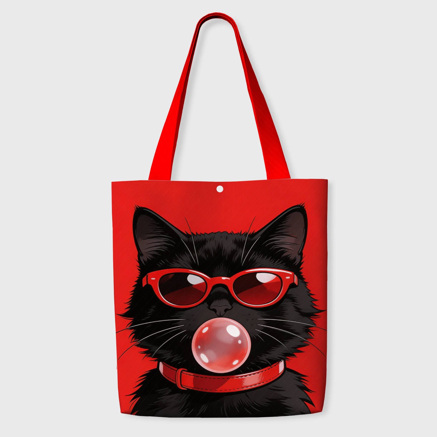 Funny Black Cat Tote Bag for Cat Lovers Daily Use