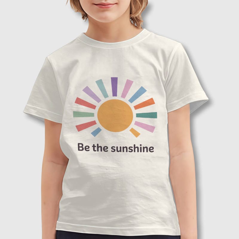 Be The Sunshine Rainbow Sun Kids T-Shirt for Gifting & Daily Use