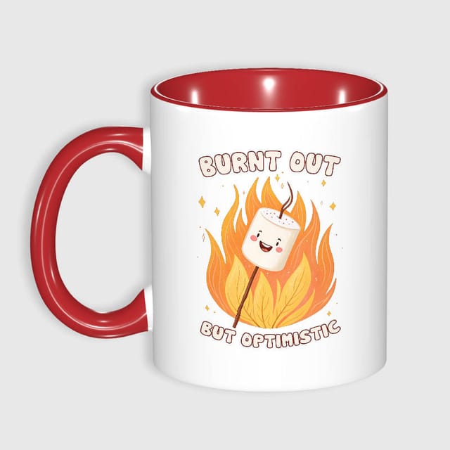 Funny Burnt Out Quote Coffee Mug for Coworker Gift