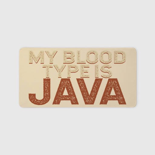 My Blood Type Is Java Large Mouse Pad Gift for Coffee Lovers