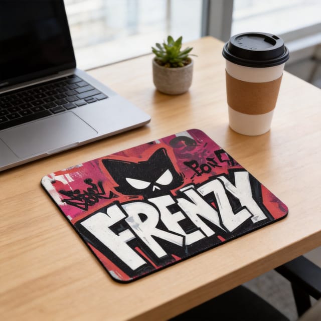 Personalized Frenzy Graffiti Cat Mouse Pad