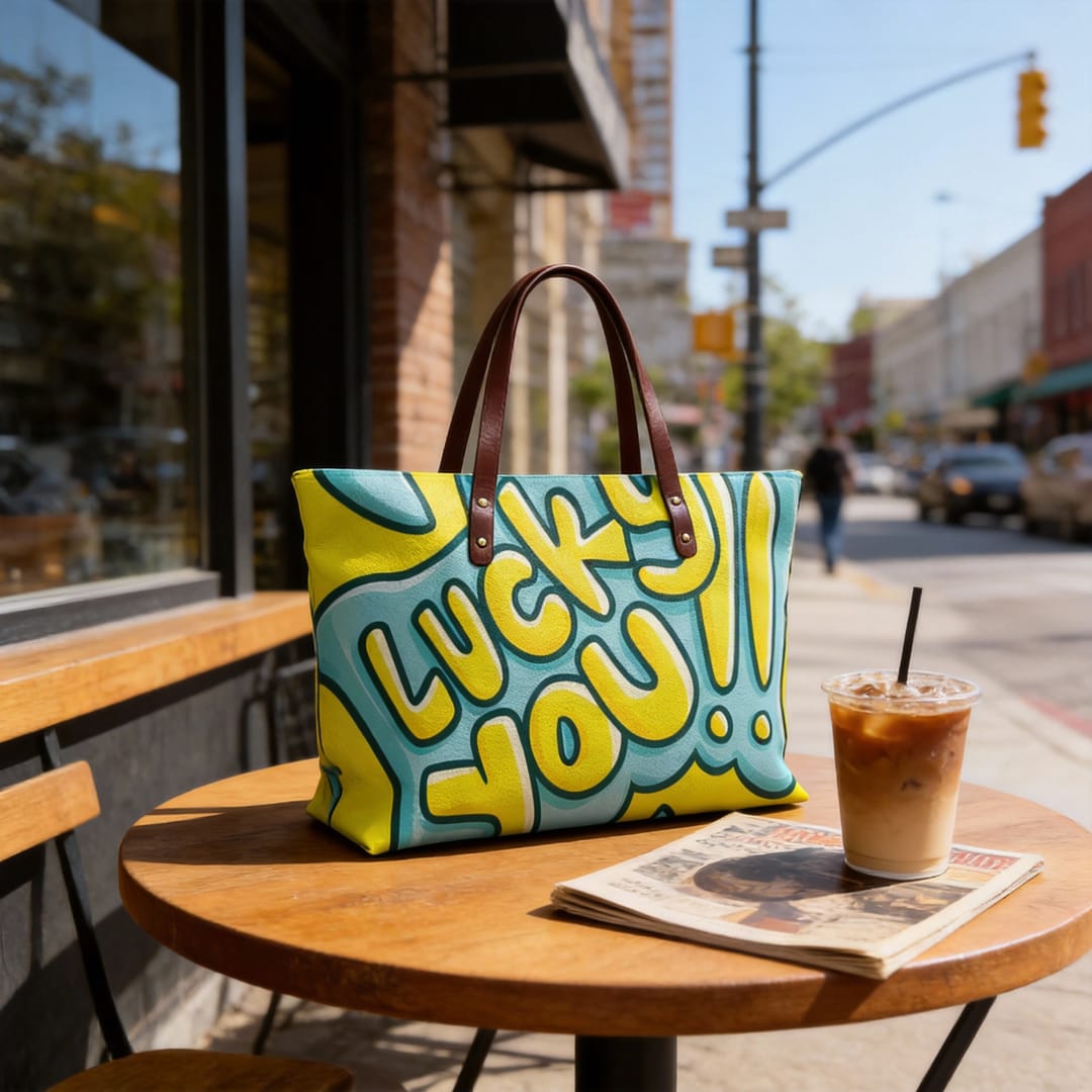 Custom UV-Printed PU Leather Tote Bag | Personalized Gift for Any Occasion - 1