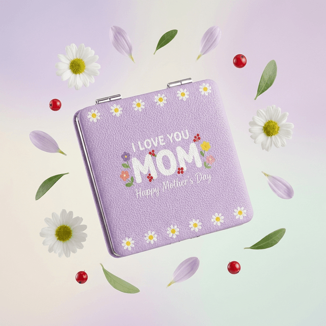 'I Love You Mom' Pocket Makeup Mirror - Mother's Day Gift