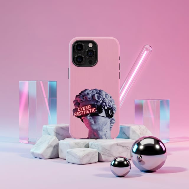 Cyber Aesthetic David Statue Magnetic Phone Case for Gifts