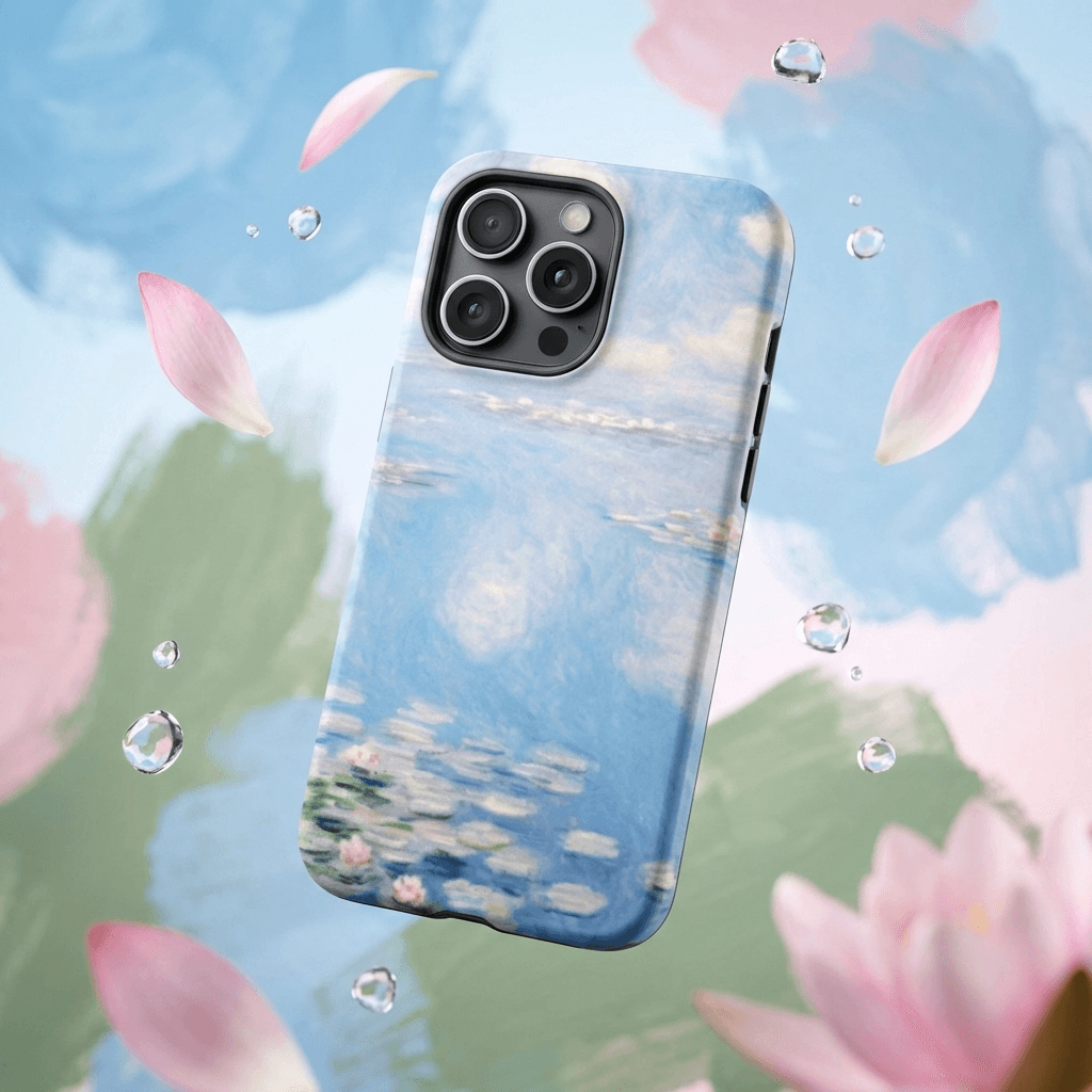 Monet Water Lilies Magnetic Phone Case for Art Lovers Birthday & Holiday Gifting