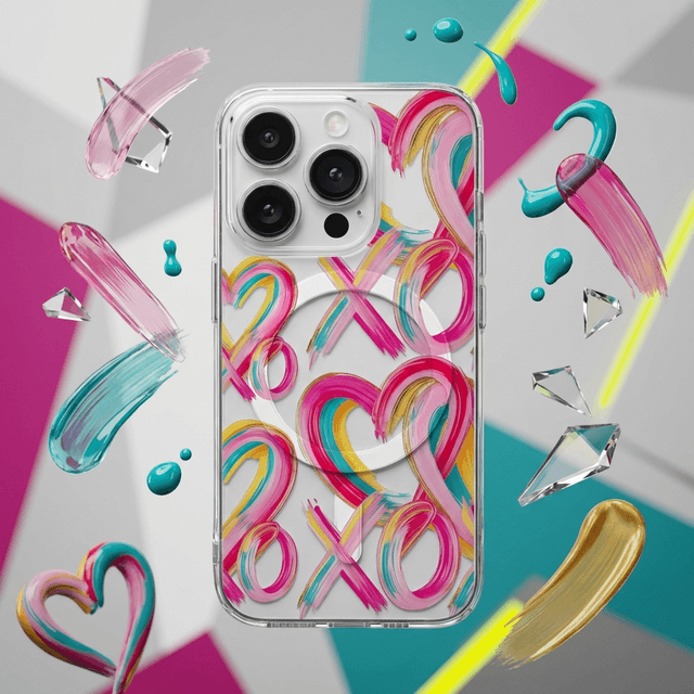 XO Heart MagSafe Clear iPhone Case - Gift for Her