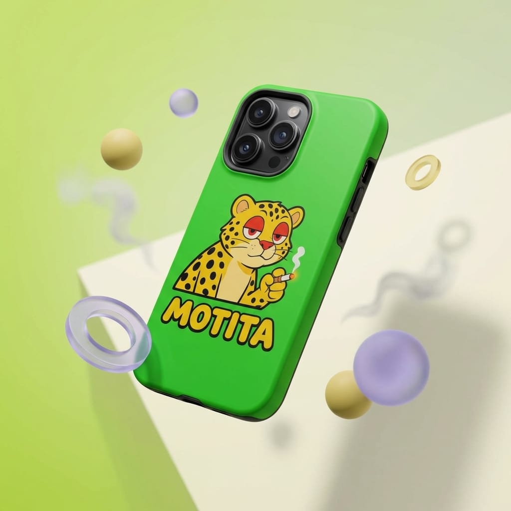 Funny Smoking Cheetah Phone Case for Meme Lovers Gift