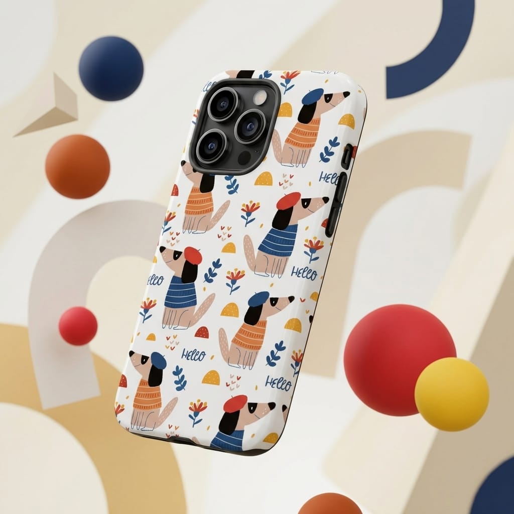 Personalized Dachshund Magnetic iPhone Case | Custom Gift for Dog Lovers (MagSafe Compatible, 15/16/17 Series)