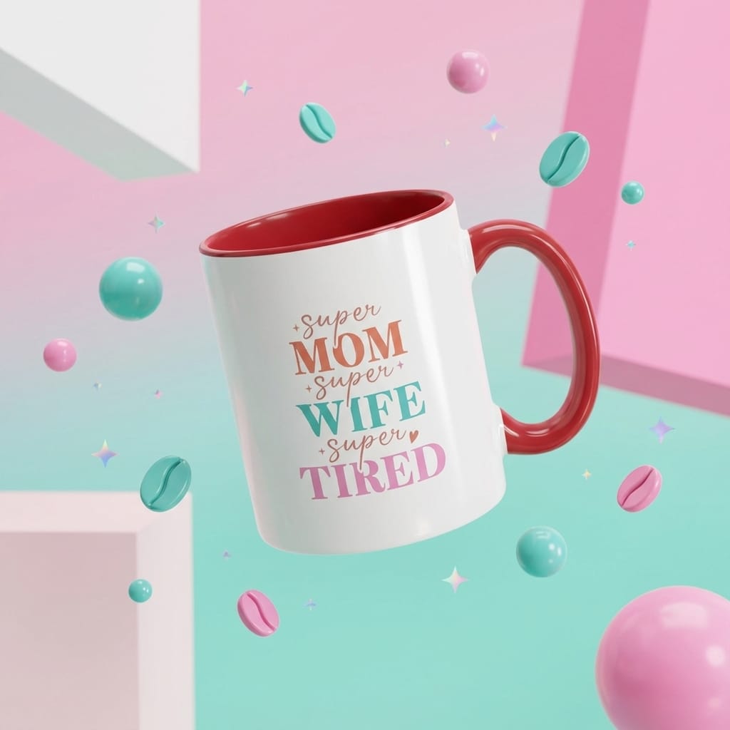 Super Mom Wife Tired 11oz Accent Mug for Mom Gift