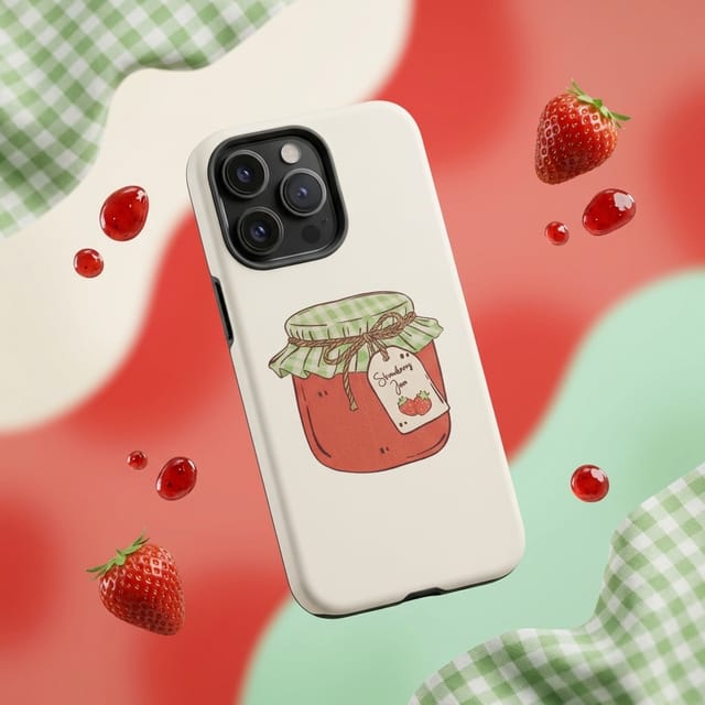 Cute Strawberry Jam Magnetic iPhone Case Perfect for Gifting & All Everyday Occasions