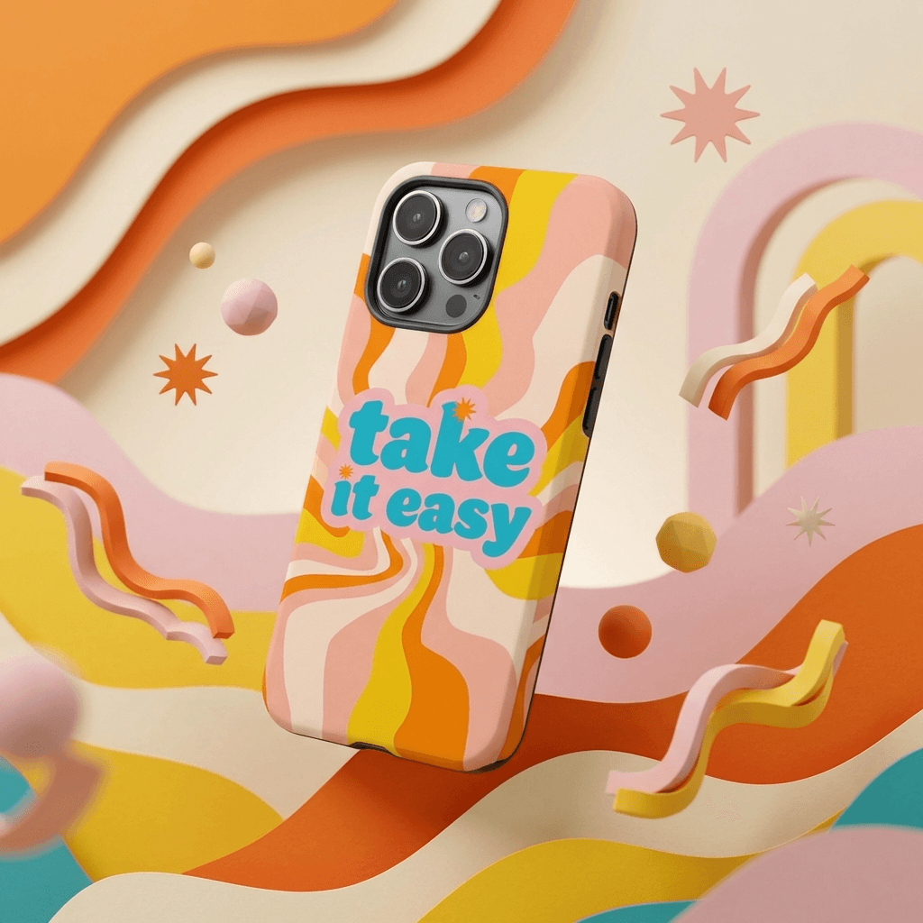 Groovy Take It Easy Magnetic Phone Case | Cute Gift for Friends, Birthdays & Everyday Use - 1