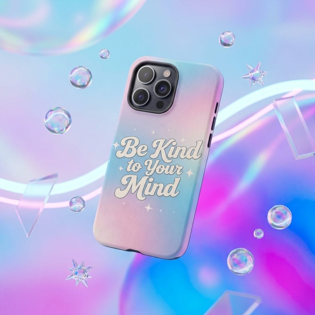 Be Kind to Your Mind Magnetic Phone Case for Self-Care and Thoughtful Gifting