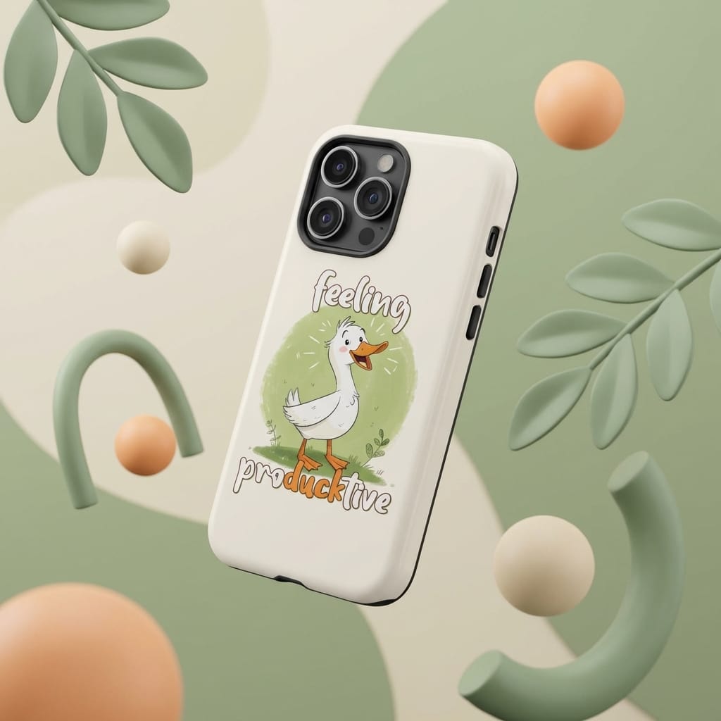 Funny Duck Pun Shockproof Phone Case for Pun Lovers Daily Use