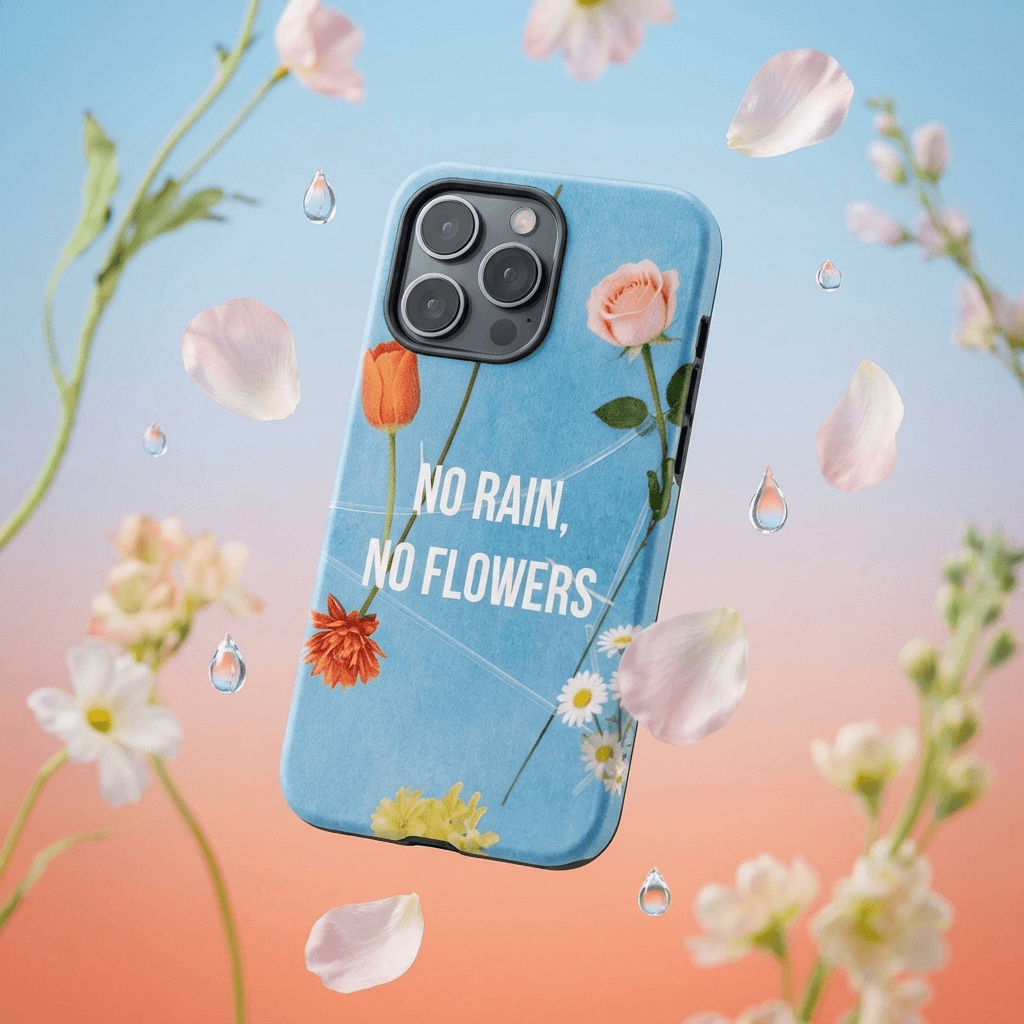 Motivational Floral iPhone Case Encouragement Gift for Friends Family Birthday Occasions