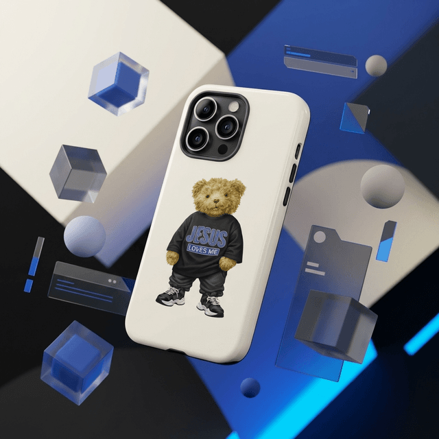 Jesus Loves Me Teddy Bear Magnetic iPhone Case for Christian Gifts & Daily Use