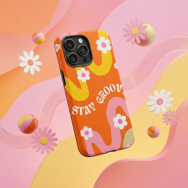 Personalized Groovy Retro Magnetic Phone Case - Custom Gift for Retro Lovers
