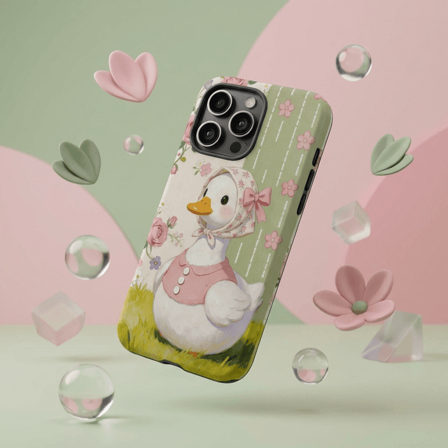 Cute Cottagecore Duck Magnetic Phone Case for Women Girls Birthday Holiday Gift
