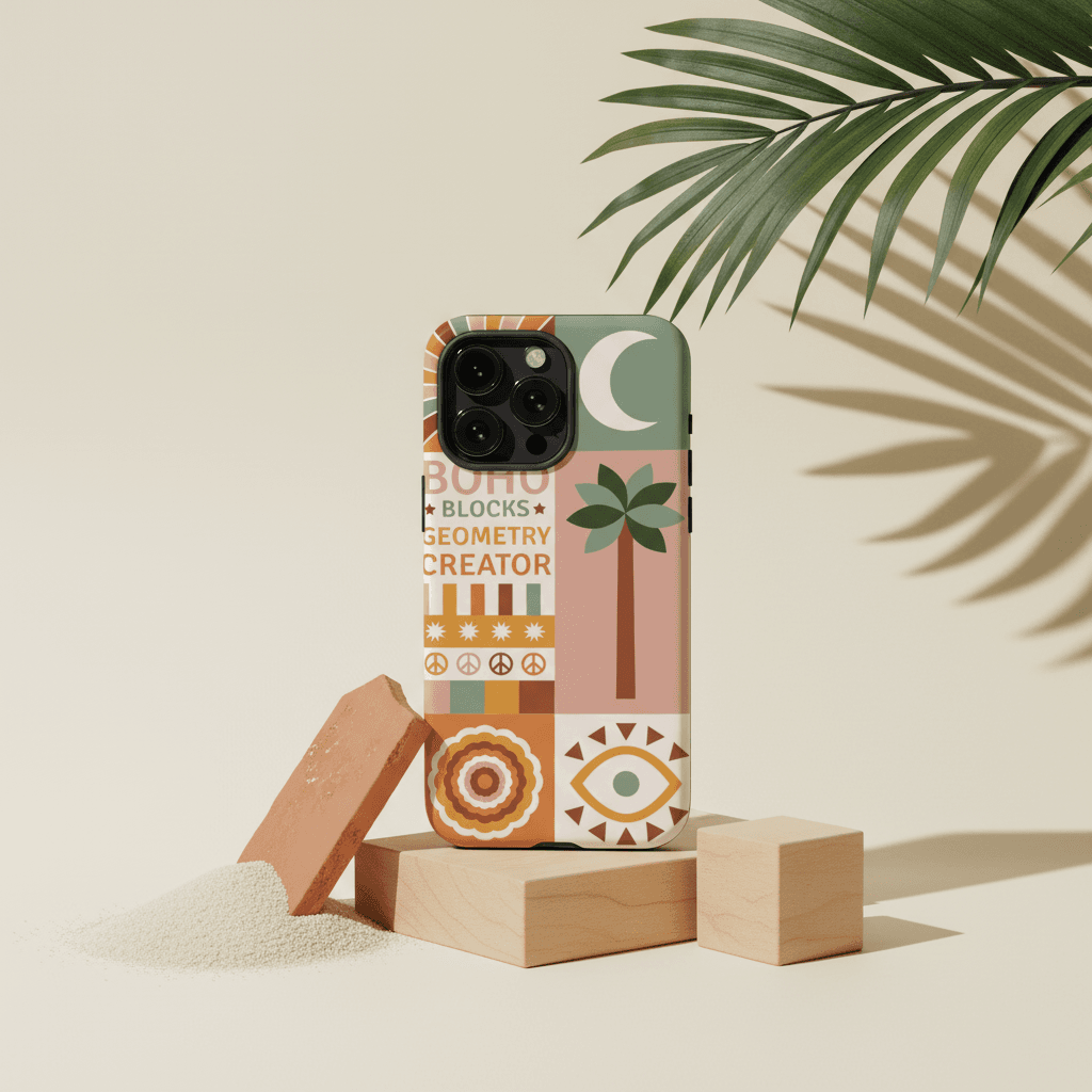 Boho Geometric Magnetic Phone Case Cute Trendy Gift for Birthday Holiday Use