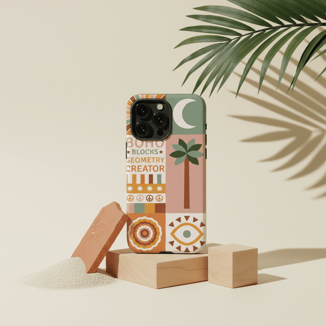 Boho Geometric Magnetic Phone Case Cute Trendy Gift for Birthday Holiday Use