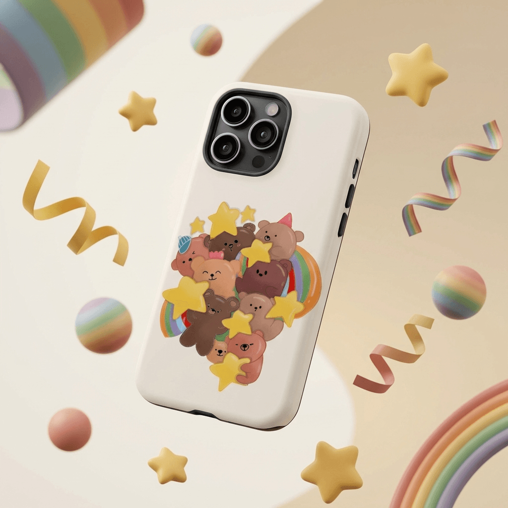 Cute Bear Cluster Magnetic iPhone Case for Birthday Gifts & Fun Daily Use