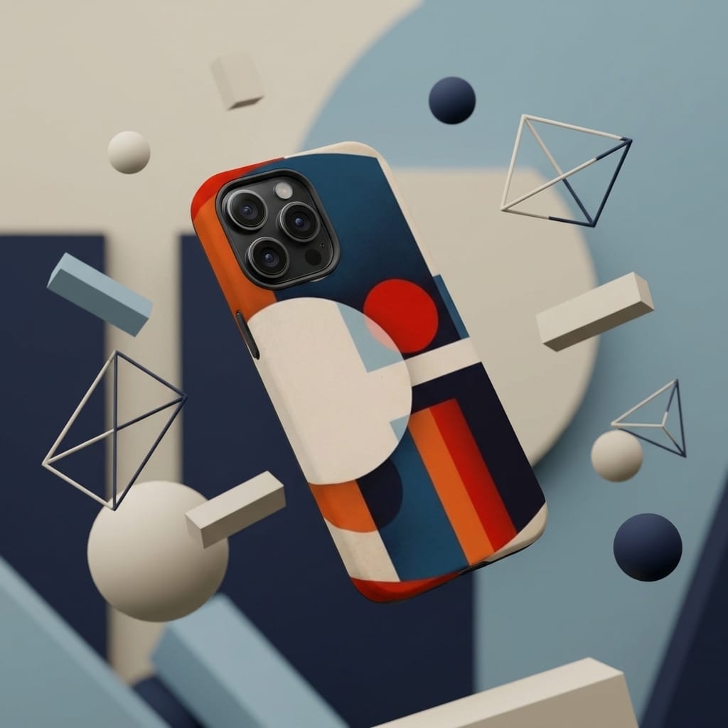 Retro Bauhaus Geometric Magnetic Phone Case for Holiday & Birthday Gifting